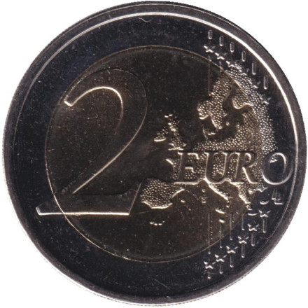 Монета 2 евро. 2024 год, Эстония. Василёк - национальный цветок Эстонии. Монета 2 евро. 2024 год, Эстония. Василёк - национальный цветок Эстонии.