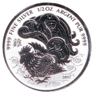 Монета 2 доллара. 2017 год, Канада. Год петуха. Монета 2 доллара. 2017 год, Канада. Год петуха.