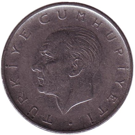 Монета 1 лира. 1965 год, Турция.