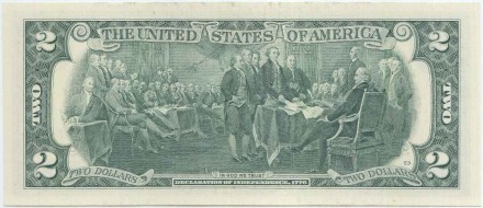 Банкнота 2 доллара. 2013 год, США. "I" - Миннеаполис. P-538. Банкнота 2 доллара. 2013 год, США. "I" - Миннеаполис. P-538.