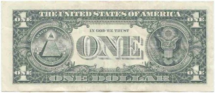 Банкнота 1 доллар. 2021 год, США. "В" - Нью-Йорк. P-W549.