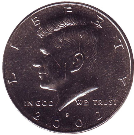 Монета 50 центов. 2002 год (P), США. Джон Кеннеди.