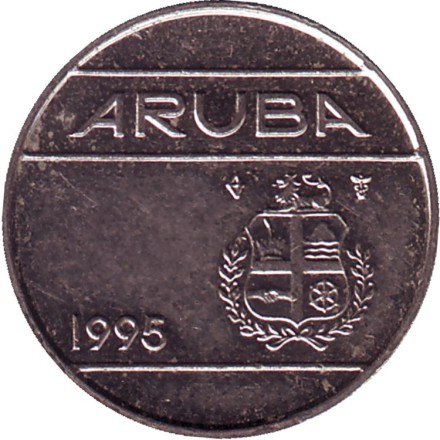 Монета 10 центов. 1995 год, Аруба.