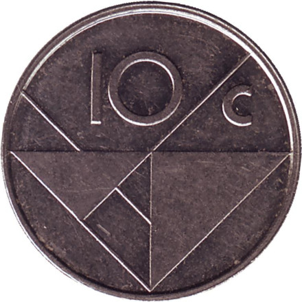 Монета 10 центов. 1995 год, Аруба.