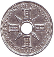 Монета 1 шиллинг. 1935 год, Новая Гвинея.