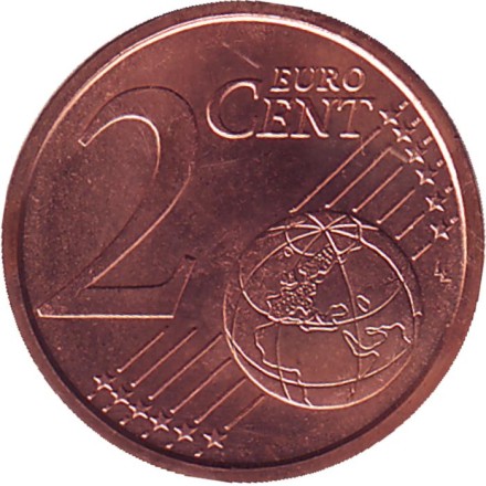 Монета 2 цента. 2010 год, Сан-Марино. Монета 2 цента. 2010 год, Сан-Марино.