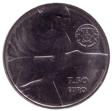 Монета 7,5 евро. 2016 год, Португалия. Эйсебио. Монета 7,5 евро. 2016 год, Португалия. Эйсебио.