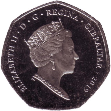 Монета 50 пенсов. 2019 год, Гибралтар. Виндсерфинг. Островные игры. Монета 50 пенсов. 2019 год, Гибралтар. Виндсерфинг. Островные игры.