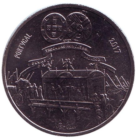 Монета 5 евро. 2017 год, Португалия. Барбара Португальская. Монета 5 евро. 2017 год, Португалия. Барбара Португальская.