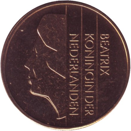 Монета 5 гульденов. 1995 год, Нидерланды. BU. Монета 5 гульденов. 1995 год, Нидерланды. BU.