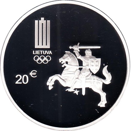Монета 20 евро. 2016 год, Литва. XXXI летние Олимпийские Игры в Рио-де-Жанейро 2016.