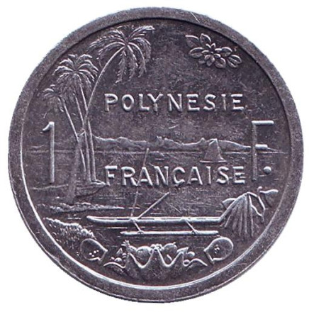 Монета 1 франк. 2014 год, Французская Полинезия.