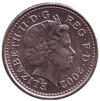 Монета 5 пенсов. 2002 год, Великобритания. Монета 5 пенсов. 2002 год, Великобритания.