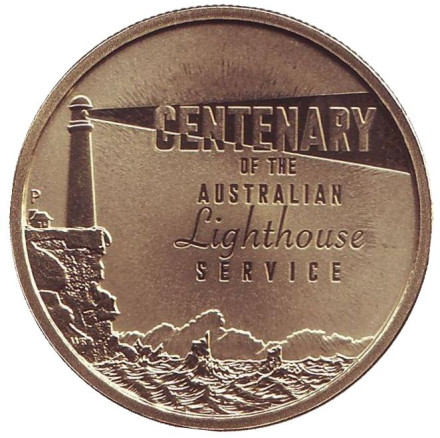 Монета 1 доллар. 2015 год, Австралия. 100 лет Содружеству управления маяками.