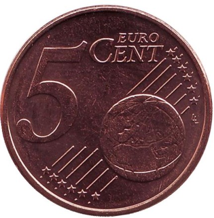 Монета 5 евроцентов. 2009 год, Нидерланды.