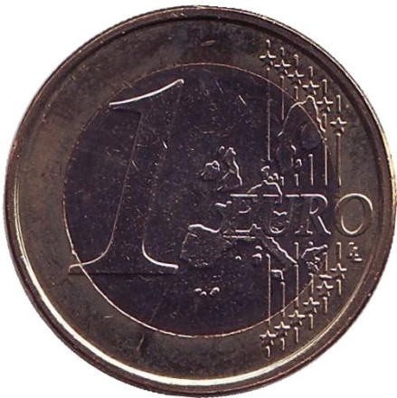 Монета 1 евро. 1999 год, Бельгия. Монета 1 евро. 1999 год, Бельгия.