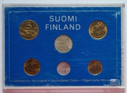 Набор монет Финляндии (6 шт), 1982 год, Финляндия. (в банковской упаковке)