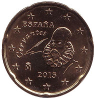 Монета 20 центов. 2013 год, Испания.