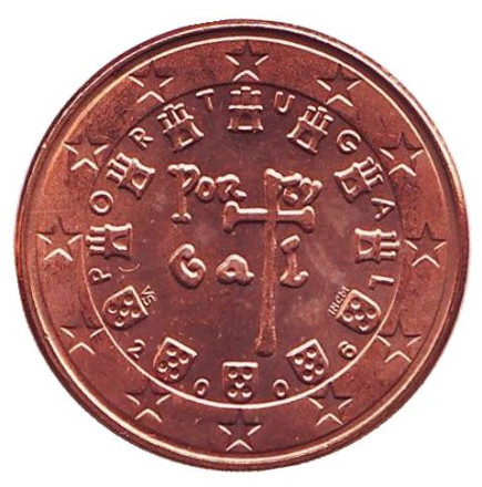 Монета 5 центов. 2006 год, Португалия.