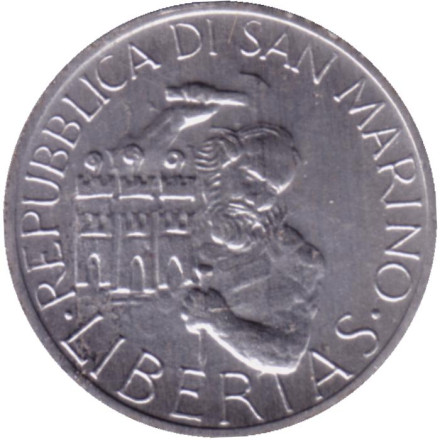 Монета 1 лира. 1994 год, Сан-Марино. Мать и дитя. Монета 1 лира. 1994 год, Сан-Марино. Мать и дитя.