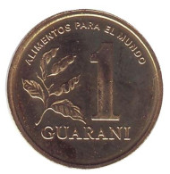 Монета 1 гуарани. 1993 год, Парагвай. FAO. Монета 1 гуарани. 1993 год, Парагвай. FAO.