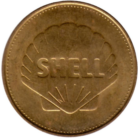 Жетон рекламный. "Джемини-8", Нил Армстронг и Дэвид Скотт. Нефтегазовая компания Shell. 1969 год.