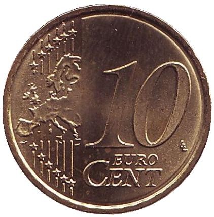 Монета 10 центов, 2009 год, Словакия.