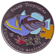 Монета 1 песо, 2005 год, Куба. Расписной спинорог (Rhinecanthus Aculeatus), Тропические рыбы. Монета 1 песо, 2005 год, Куба. Расписной спинорог (Rhinecanthus Aculeatus), Тропические рыбы.
