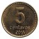 Монета 5 сентаво. 2011 год, Аргентина. Монета 5 сентаво. 2011 год, Аргентина.