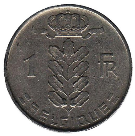 Монета 1 франк. 1951 год, Бельгия. (Belgique)