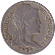 Монета 1 сентаво, 1935 год, Колумбия. Монета 1 сентаво, 1935 год, Колумбия.