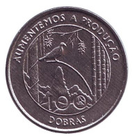 Монета 100 добр. 1997 год, Республика Сан-Томе и Принсипи. Птица. Монета 100 добр. 1997 год, Республика Сан-Томе и Принсипи. Птица.