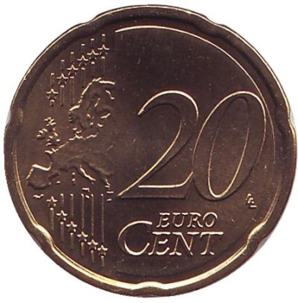 Монета 20 центов. 2008 год, Австрия. Монета 20 центов. 2008 год, Австрия.