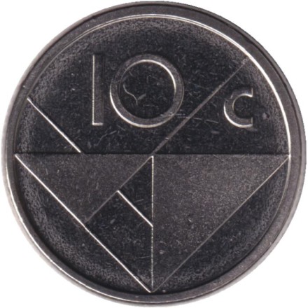 Монета 10 центов, 2024 год, Аруба. Монета 10 центов, 2024 год, Аруба.