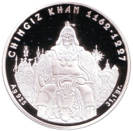 Монета 100 тенге. 2008 год, Казахстан. Чингиз-Хан.