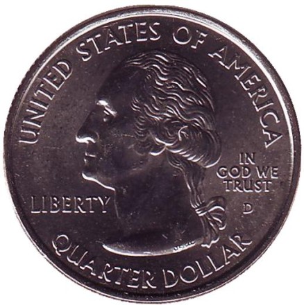 Монета 25 центов (D). 2003 год, США. Иллинойс. Штат № 21. Монета 25 центов (D). 2003 год, США. Иллинойс. Штат № 21.