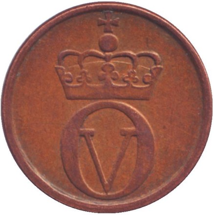 Монета 2 эре. 1958 год, Норвегия. Курица.