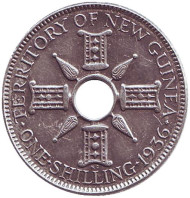 Монета 1 шиллинг. 1936 год, Новая Гвинея.