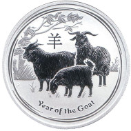 Монета 50 центов. 2015 год, Австралия. Год козы. Монета 50 центов. 2015 год, Австралия. Год козы.