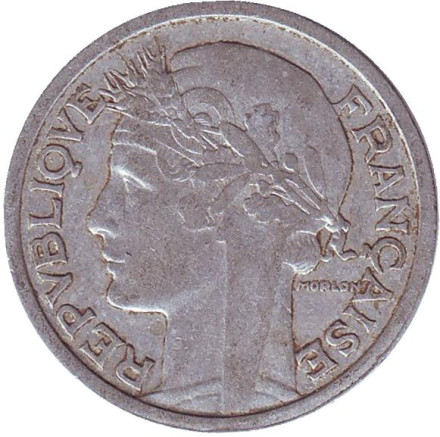 Монета 2 франка. 1941 год, Франция.