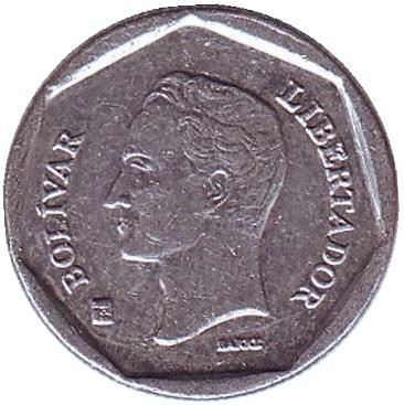 Монета 10 боливаров. 2002 год, Венесуэла. Монета 10 боливаров. 2002 год, Венесуэла.