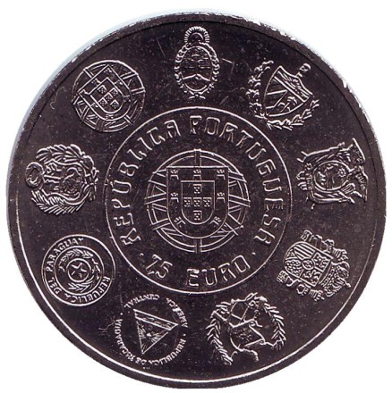 Монета 7,5 евро. 2015 год, Португалия. Вириат. Монета 7,5 евро. 2015 год, Португалия. Вириат.