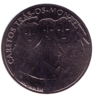 Монета 2,5 евро. 2017 год, Португалия. Маска из Траз-уш-Монтиш. Португальская этнография. Монета 2,5 евро. 2017 год, Португалия. Маска из Траз-уш-Монтиш. Португальская этнография.