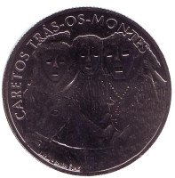 Маска из Траз-уш-Монтиш. Португальская этнография. Монета 2,5 евро. 2017 год, Португалия.