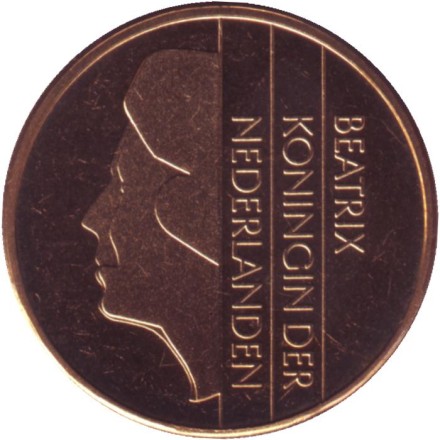 Монета 5 гульденов. 1996 год, Нидерланды. BU. Монета 5 гульденов. 1996 год, Нидерланды. BU.