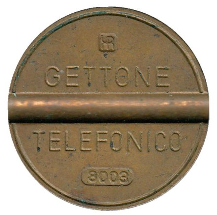 Телефонный жетон. 8003. Италия. 1980 год. (Отметка: IPM)