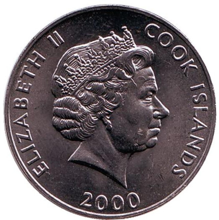 Монета 5 центов, 2000 год, Острова Кука. Божок. Монета 5 центов, 2000 год, Острова Кука. Божок.