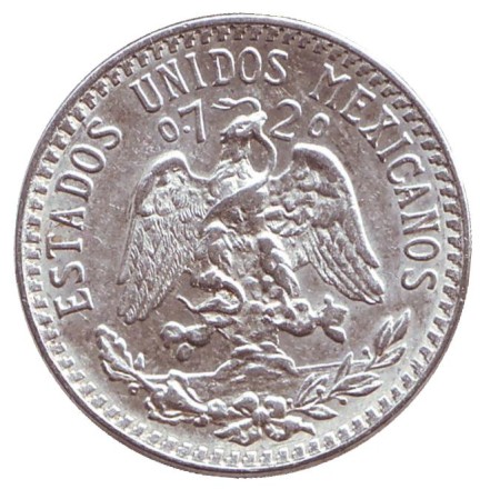 Монета 20 сентаво. 1942 год, Мексика. Монета 20 сентаво. 1942 год, Мексика.