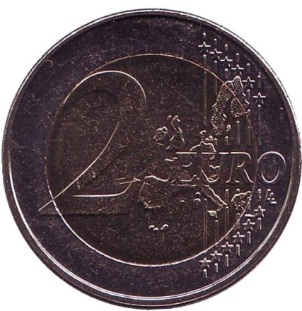 Монета 2 евро. 2000 год, Бельгия. Монета 2 евро. 2000 год, Бельгия.