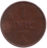 Монета 1 эре. 1927 год, Норвегия. Монета 1 эре. 1927 год, Норвегия.